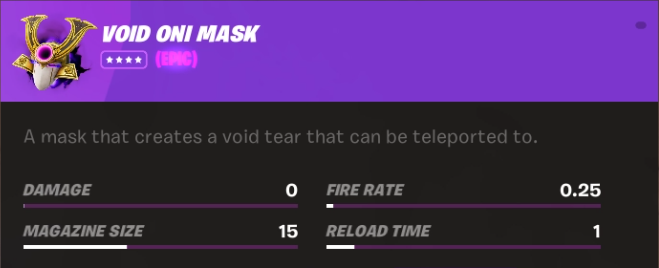 Fortnite Ch6:S1 Mobility - Void Oni Mask