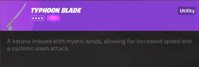 Fortnite Ch6:S1 Mobility - Typhoon Blade