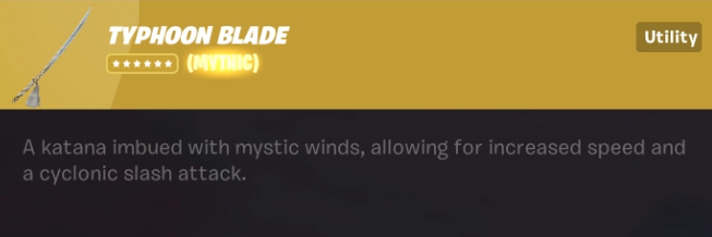 Fortnite Ch6:S1 Mobility - Typhoon Blade