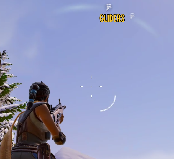 Using Visual Sound Effects in Fortnite - gliders