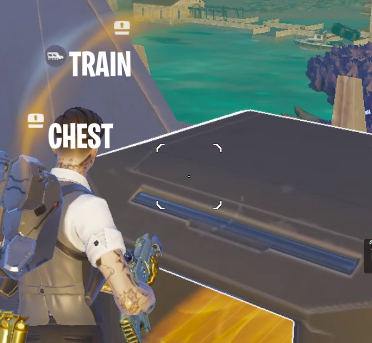 Using Visual Sound Effects in Fortnite - train and chests