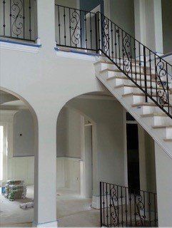 Iron Handrail — Custom Handrail in Empty House in Louisville, KY