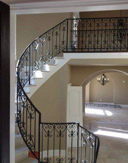 Custom — Curved Staircase Handrail in Louisville, KY