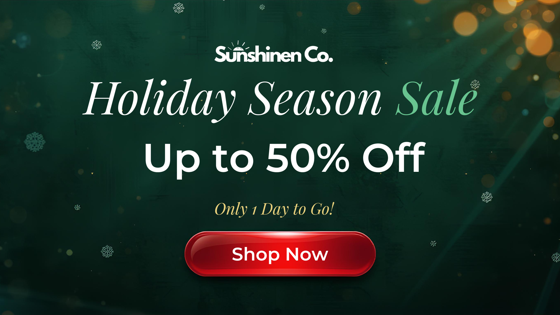 Black Friday sale ad with wrapped gifts and red ribbon on a black background.