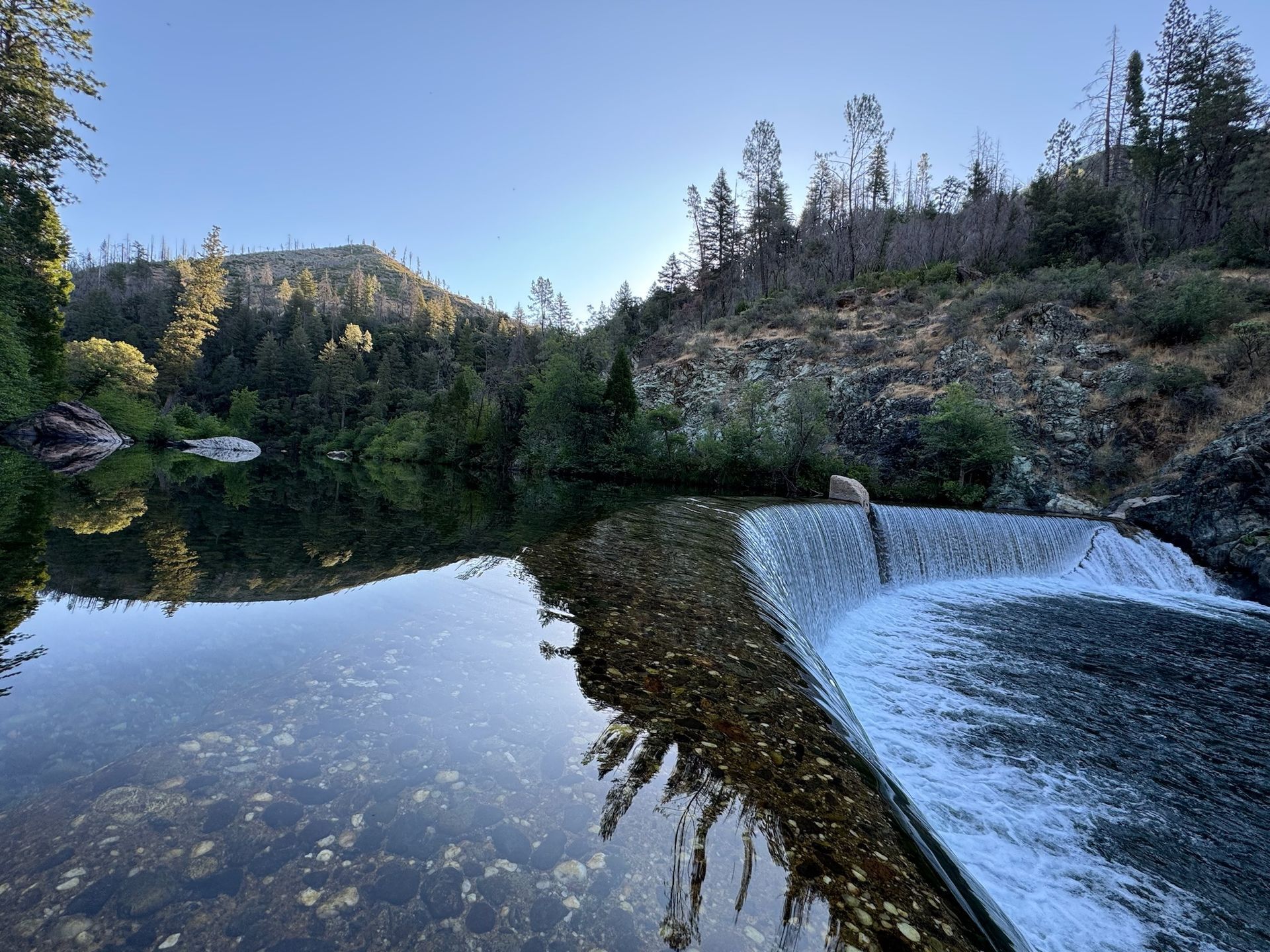 Head dam on the Feather River a local favorite for hiking and swimming. Magalia California