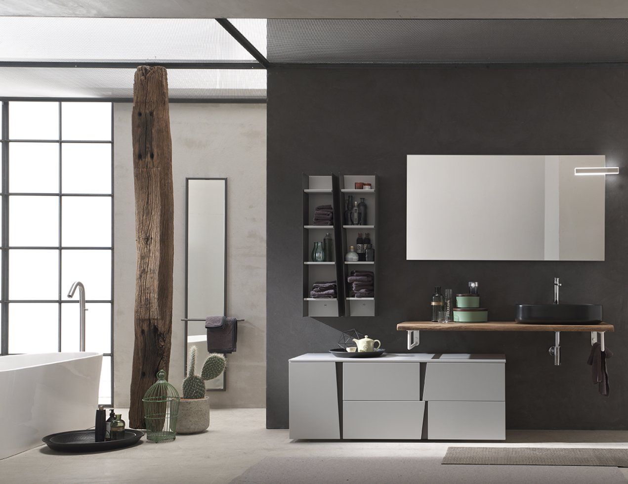 base a terra ante e cassetti per bagno