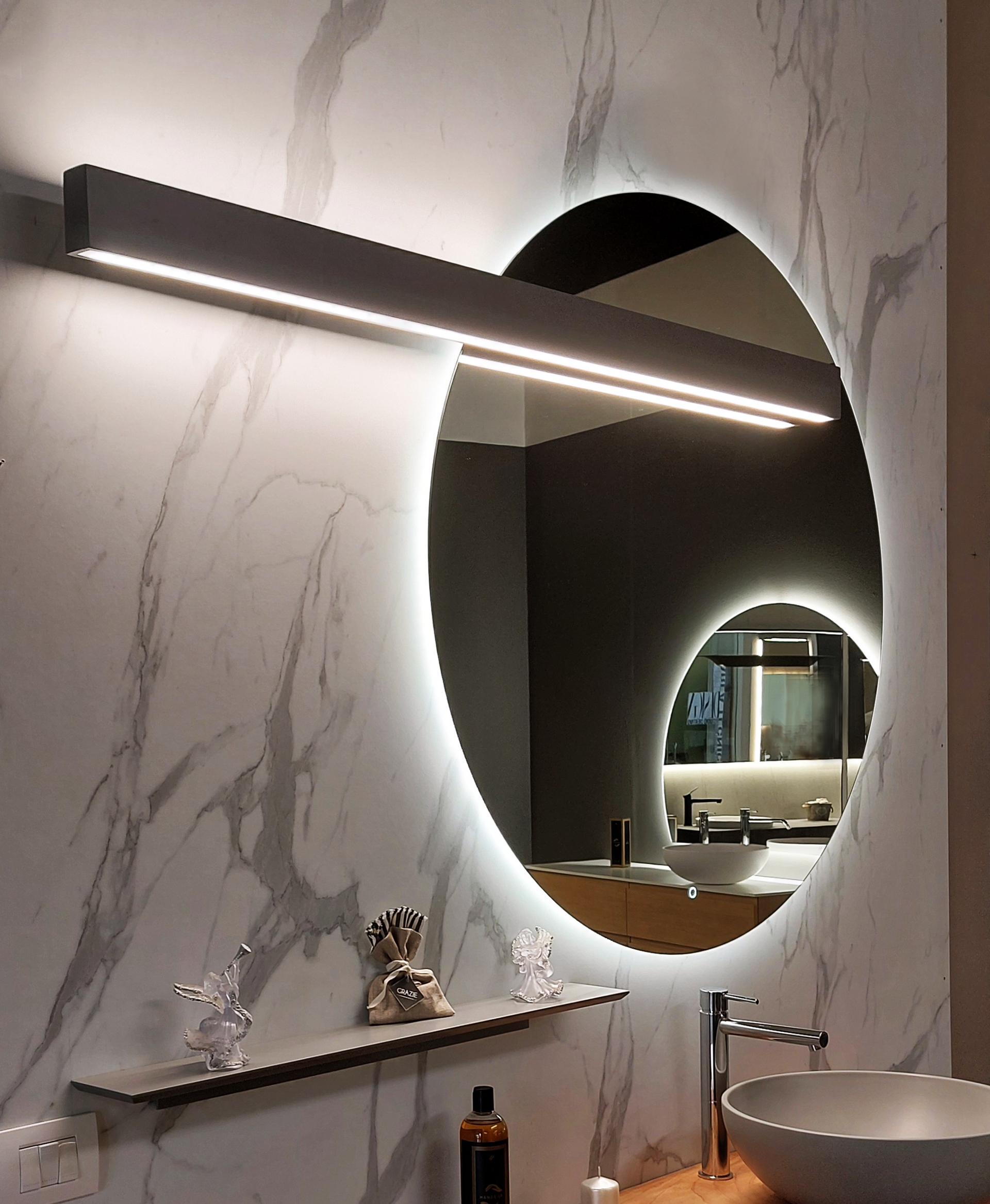 Specchio bagno alta gamma lusso