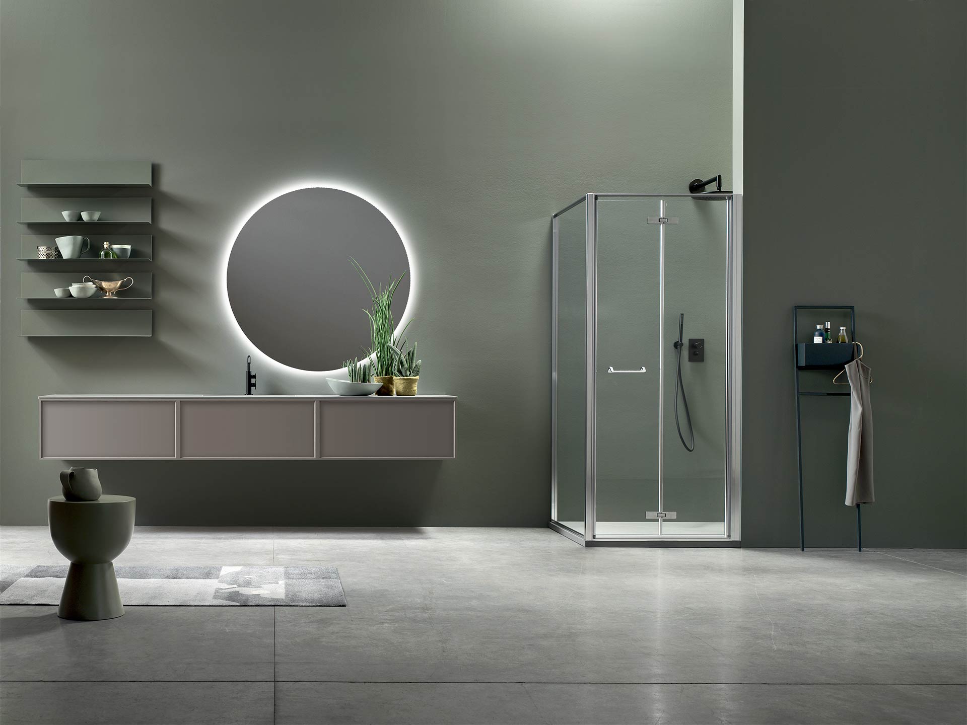 bagno moderno con telaio frassino 1