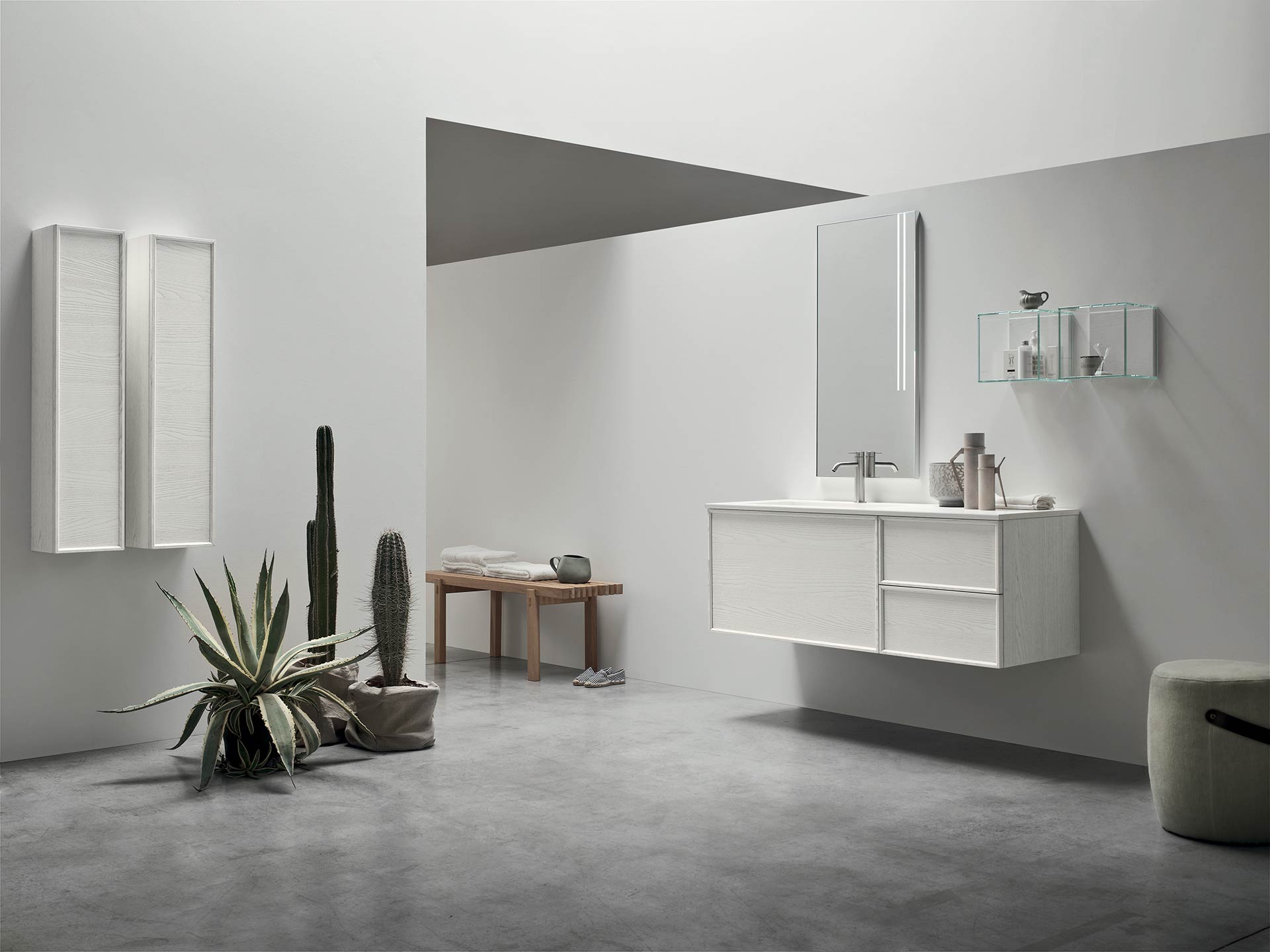 bagno moderno con telaio frassino 9