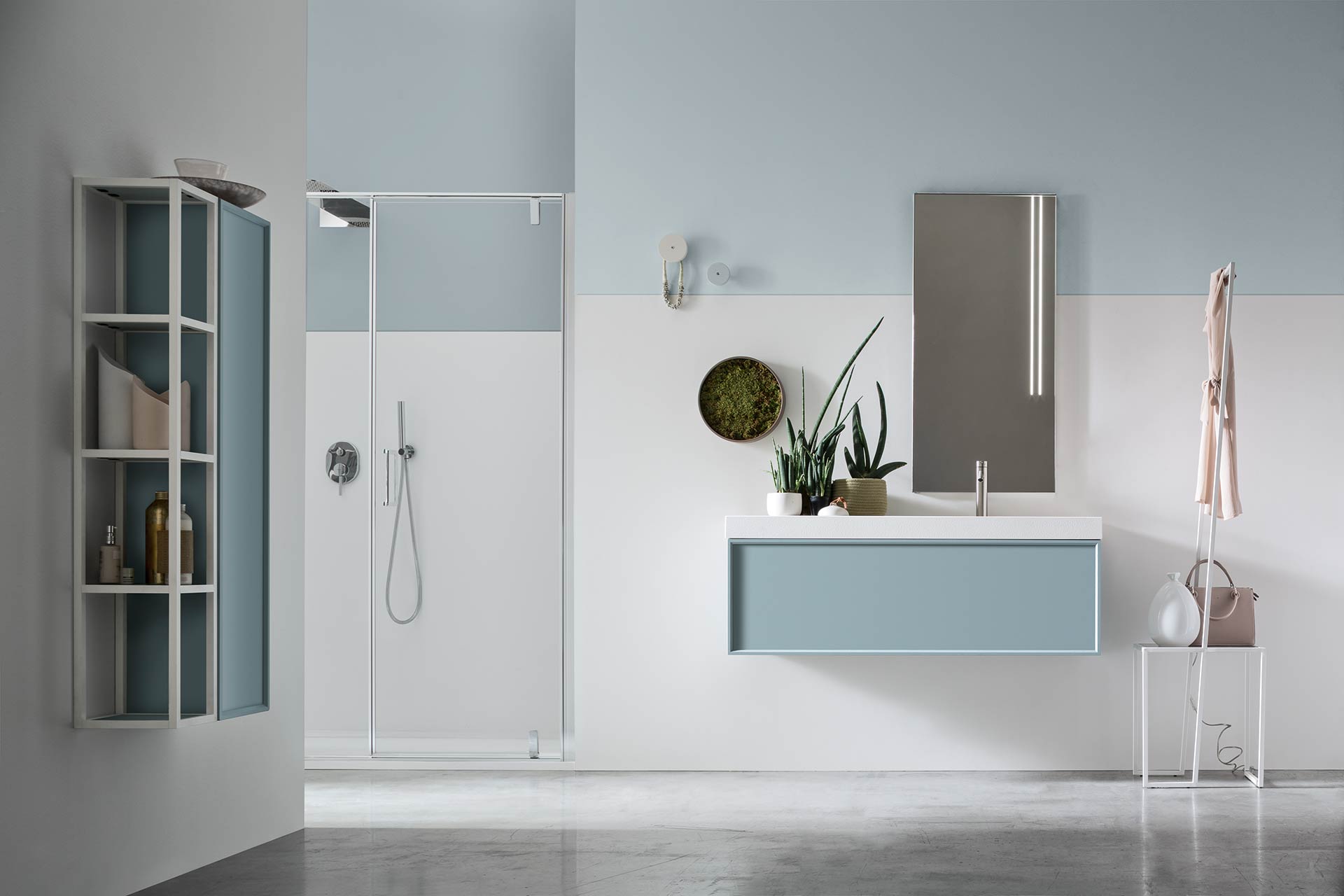 bagno moderno con telaio frassino 11