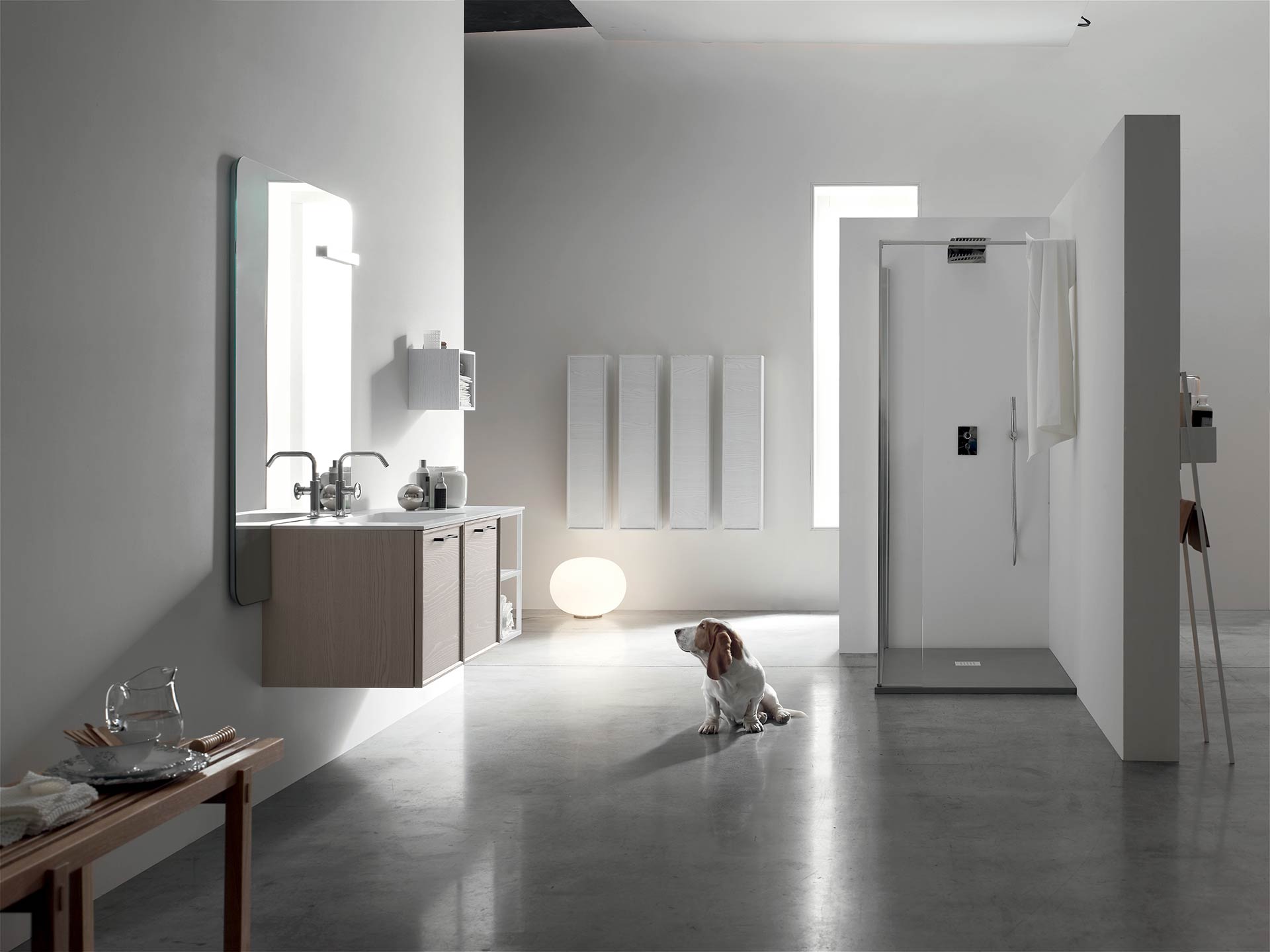 bagno moderno con telaio frassino 4