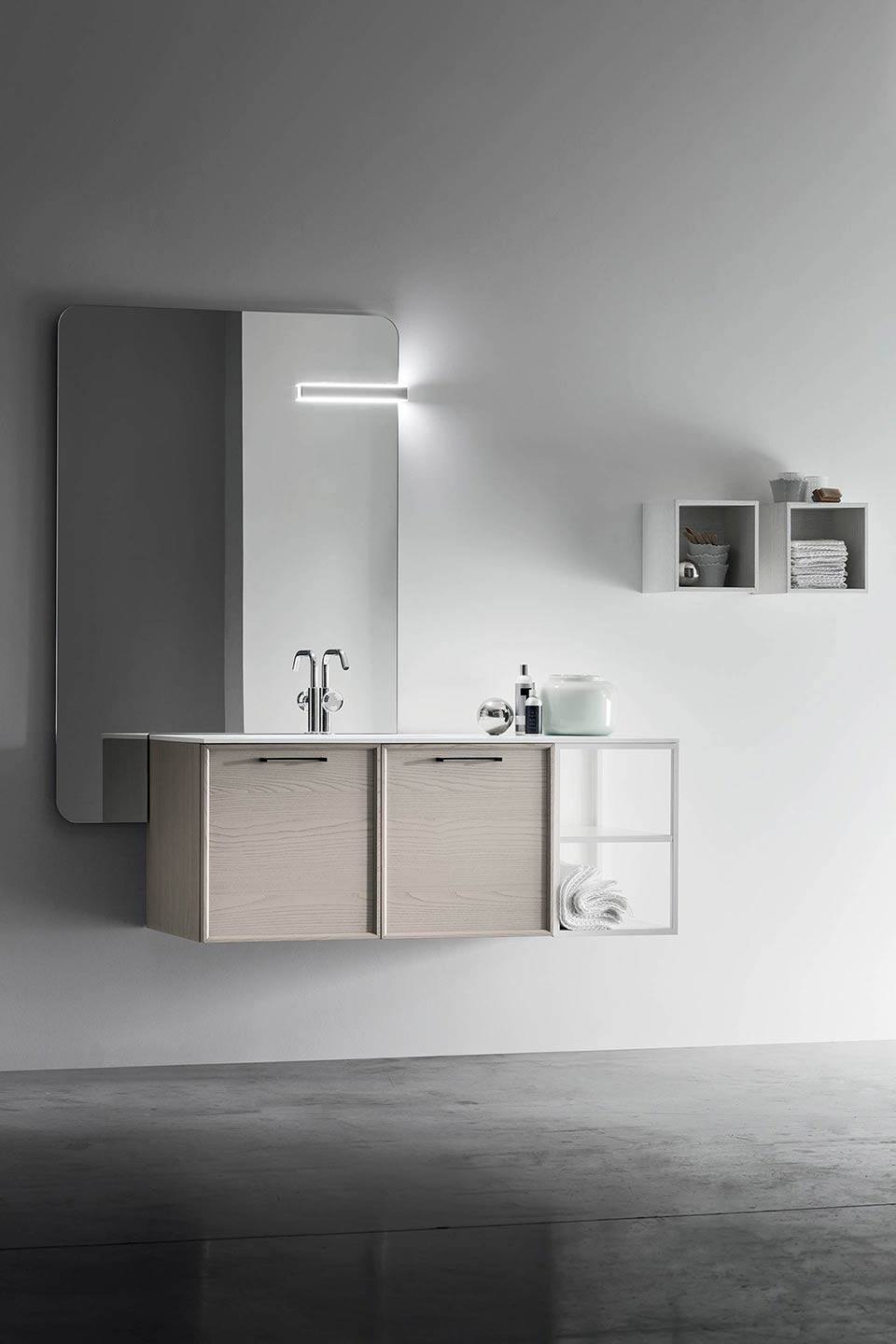 bagno moderno con telaio frassino 4 p1