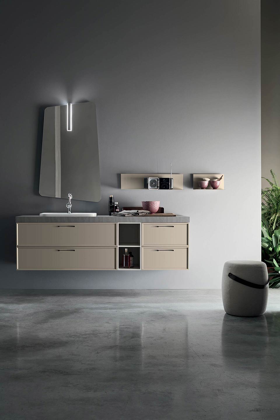 bagno moderno con telaio frassino 6 p1