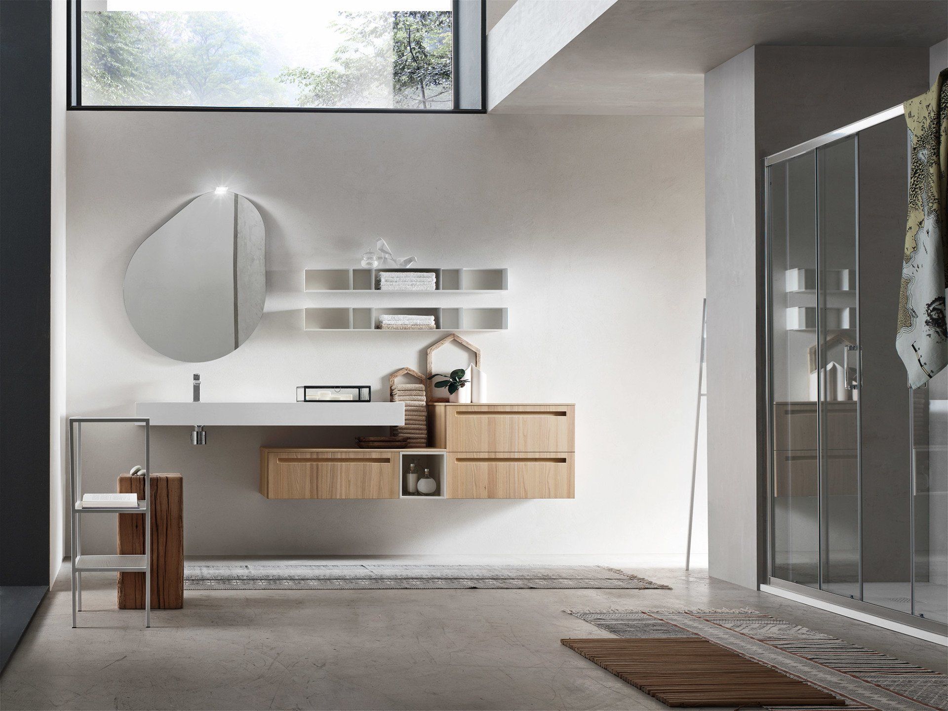 composizione bagno rovere maniglia incassata 01.