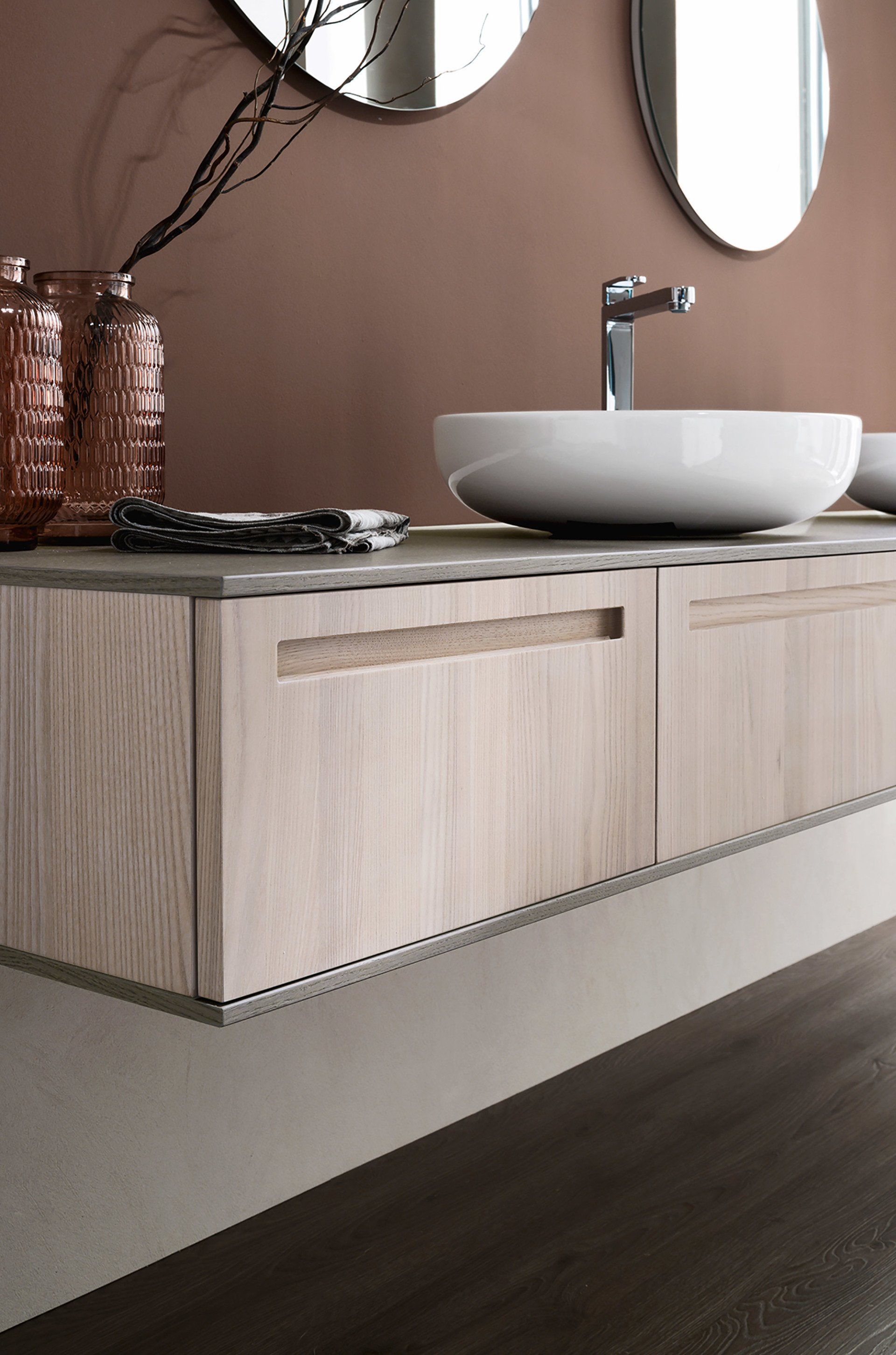 composizione bagno rovere maniglia incassata 02p2