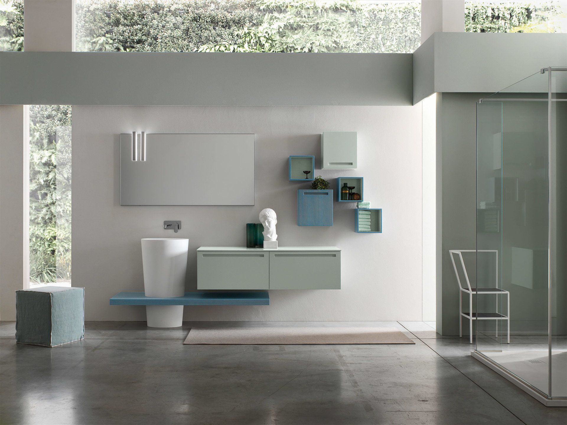 composizione bagno rovere maniglia incassata 03.