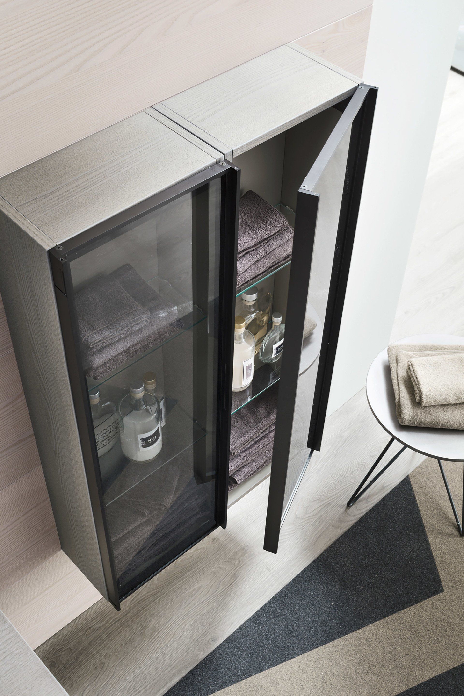 composizione bagno rovere maniglia incassata 04p5.