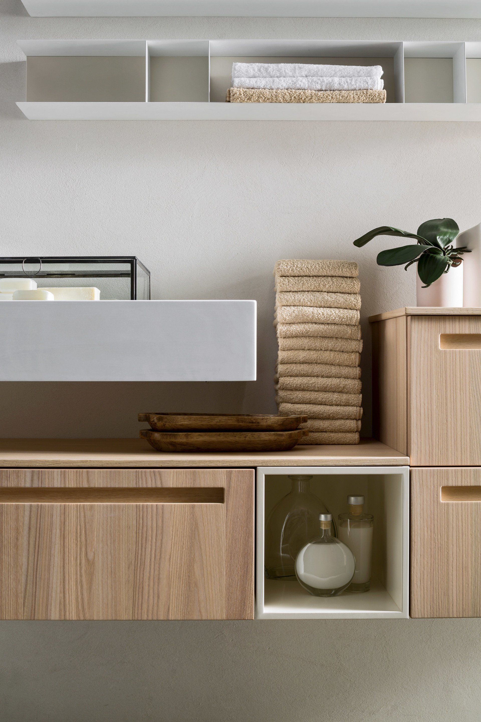 composizione bagno rovere maniglia incassata 01p2