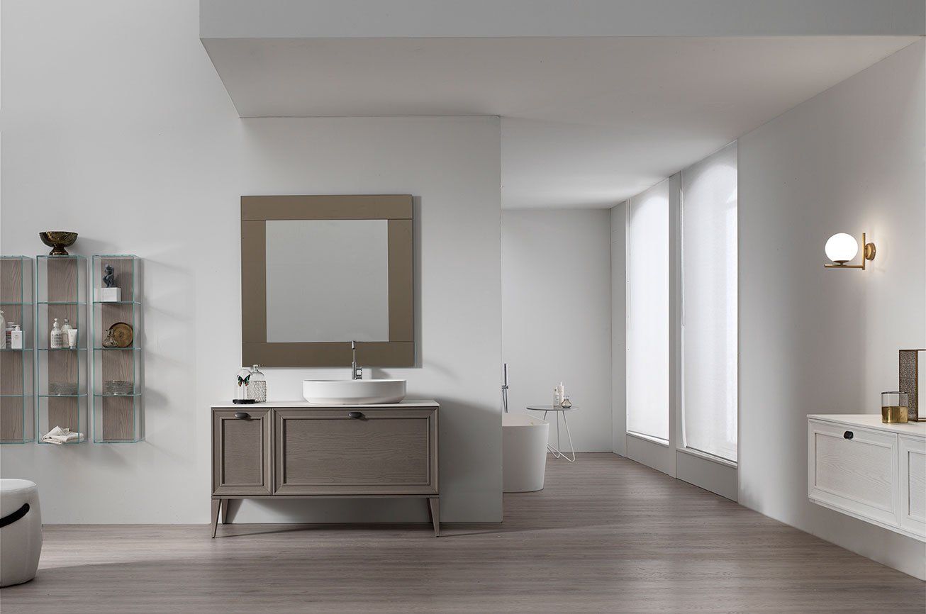 composizione bagno con telaio frassino 05