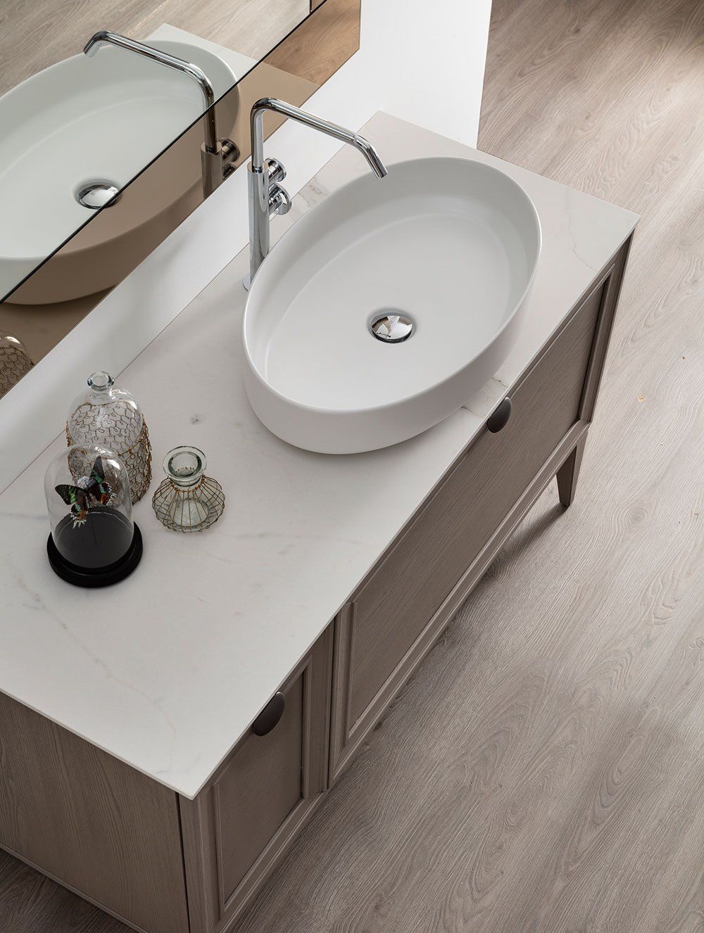 composizione bagno con telaio frassino 05p1