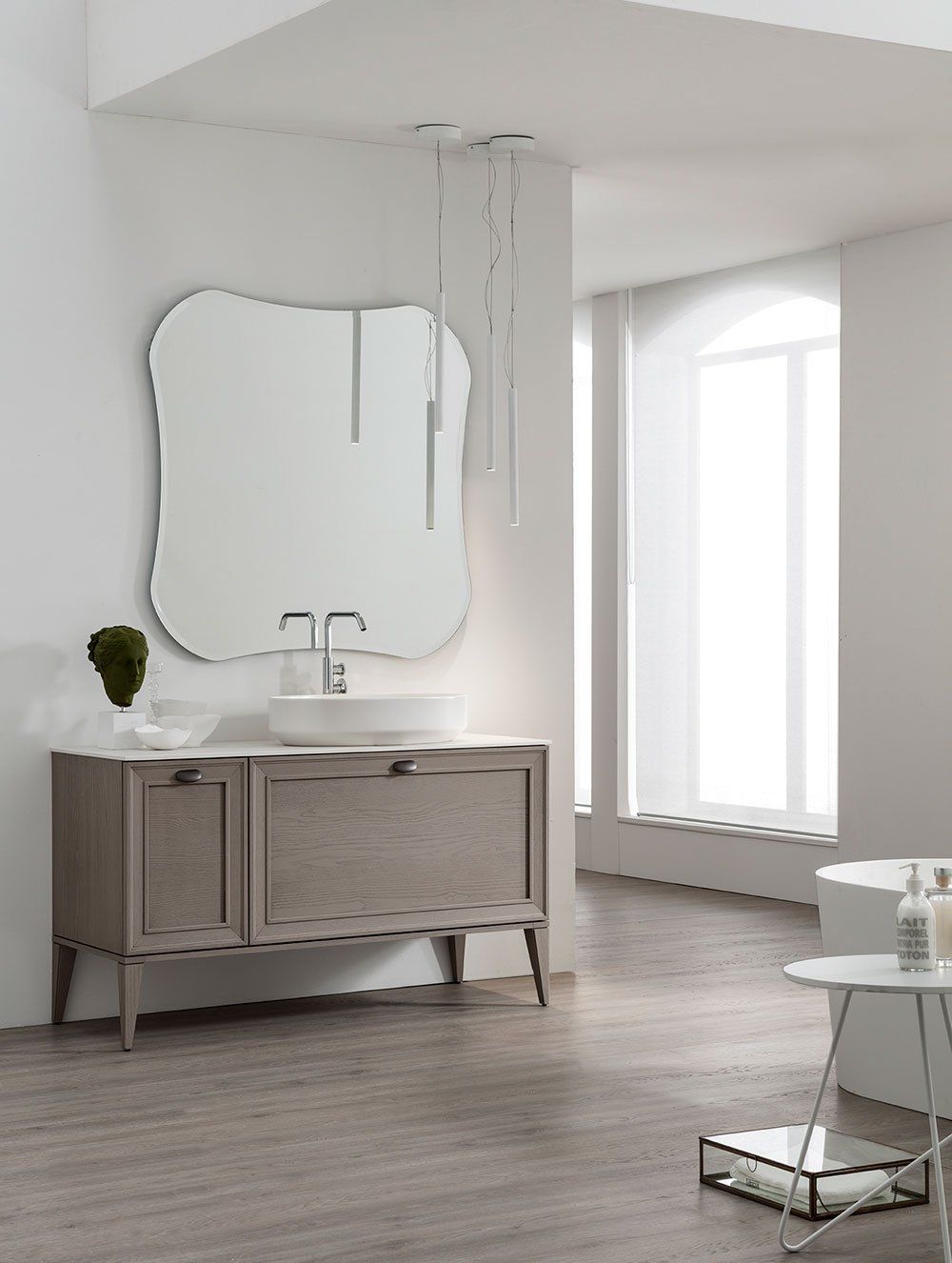 composizione bagno con telaio frassino 06