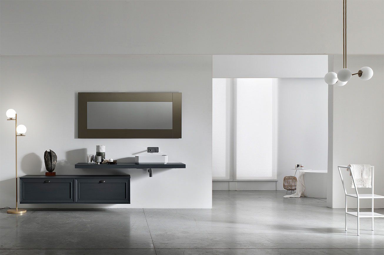 composizione bagno con telaio frassino 07