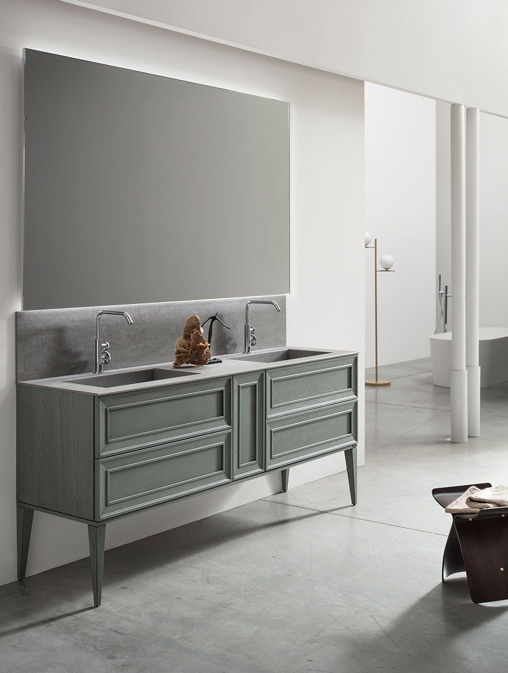 composizione bagno con telaio frassino 10