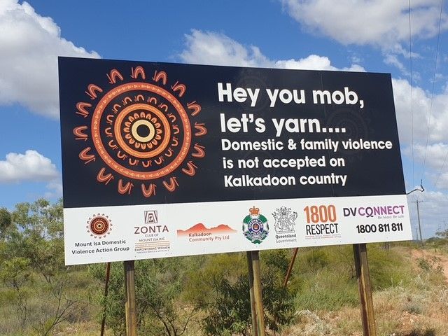 Hey You Mob, Let's Yarn Sign Board — Digital Printing in Mount Isa, QLD