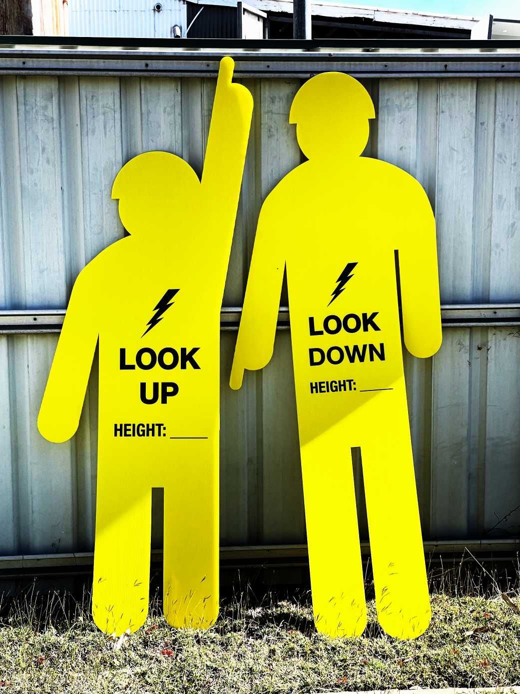 Look Up & Look Down Human Sign — Digital Printing in Mount Isa, QLD