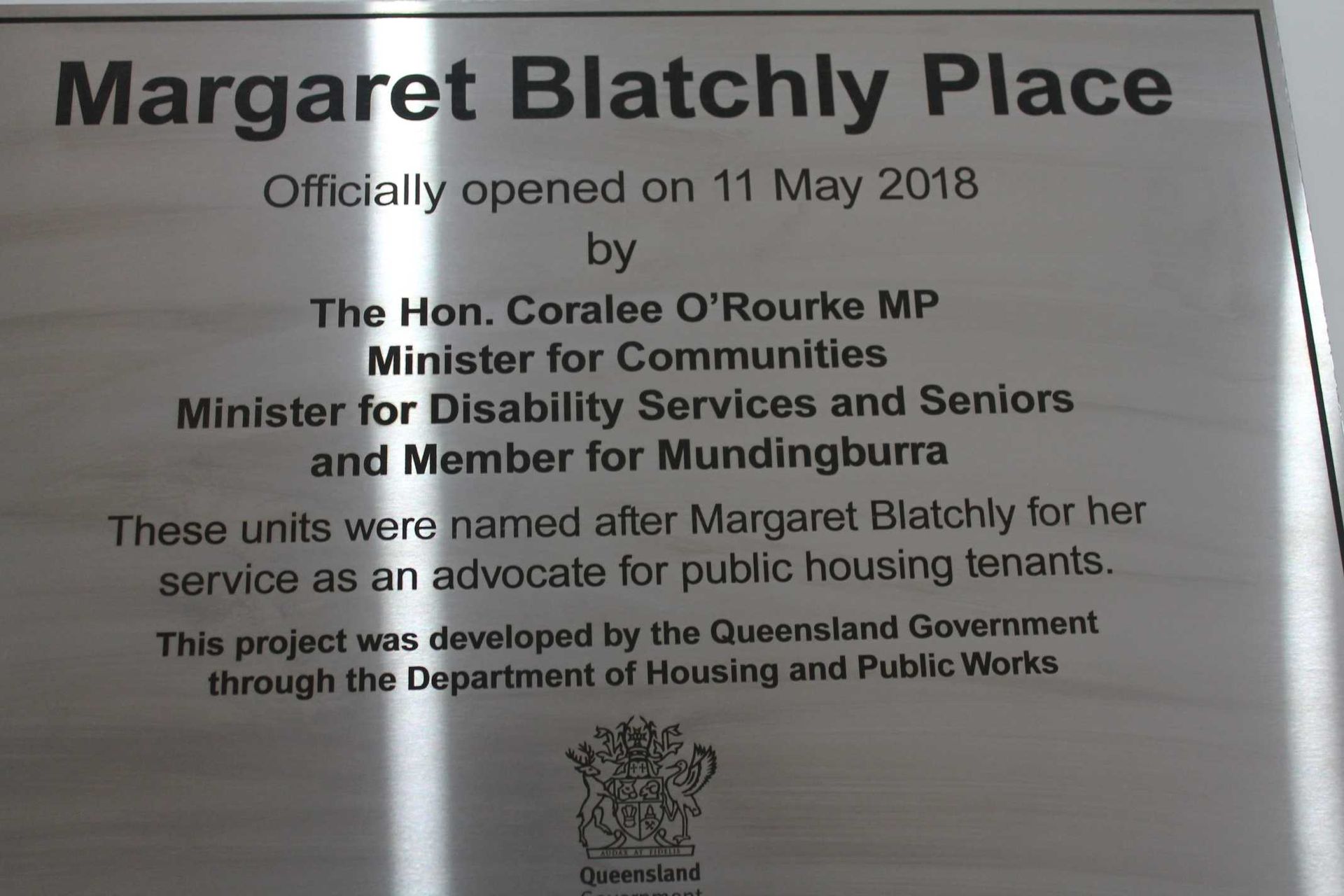 Margaret Blatchly Place Sign — Digital Printing in Mount Isa, QLD
