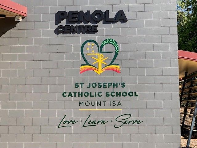 St. Joseph Catholic School Mount Isa Sign — Digital Printing in Mount Isa, QLD