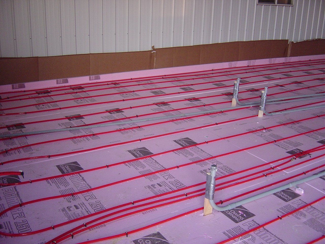 In Floor Radiant Heat Installation