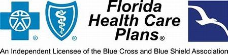 Florida Health Care Plans logo with blue medical symbols and text.