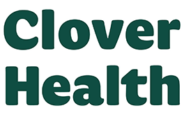 Clover Health logo in dark green font on a white background.