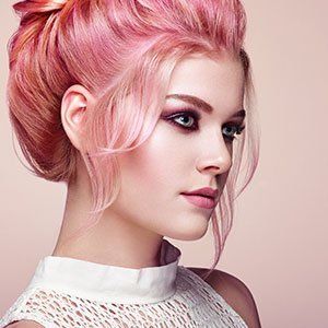 Woman with Pink Hair — DFW Airport, TX — Hair Salon