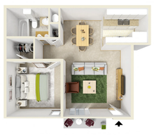 Floor plan icon with a notification badge displaying the number