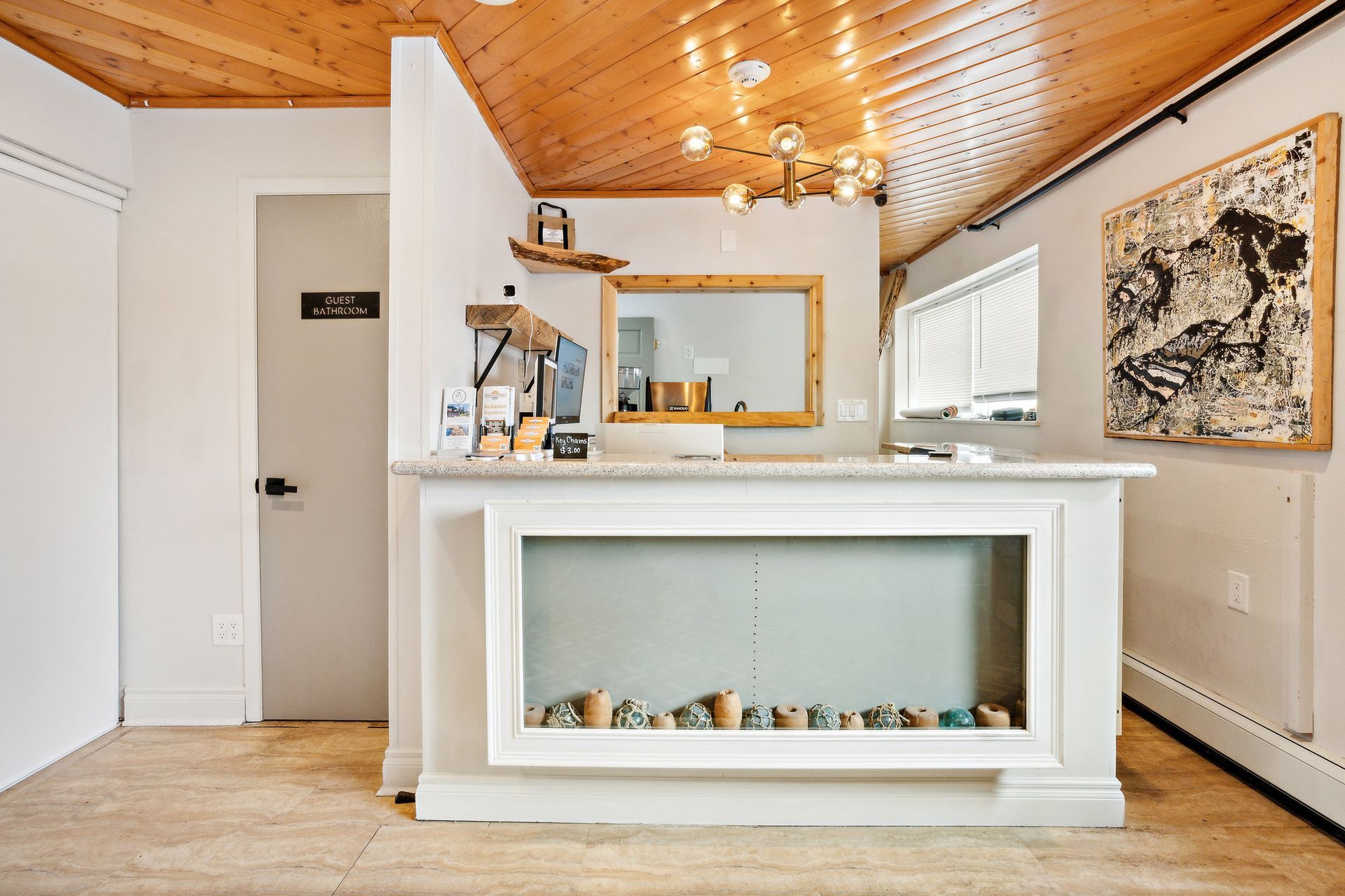 Front Desk and Lobby area with coffee shop
