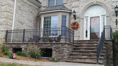 Stone Brick Aluminum Fencing — Hickory, NC — Hickory Fence Company®