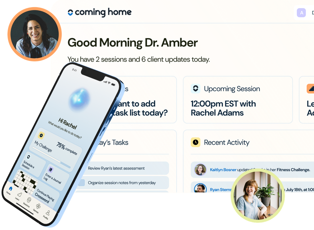 A cell phone is sitting on top of a coming home website.