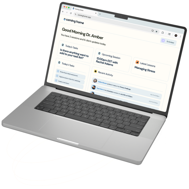 A laptop computer is open to a web page on a white background.