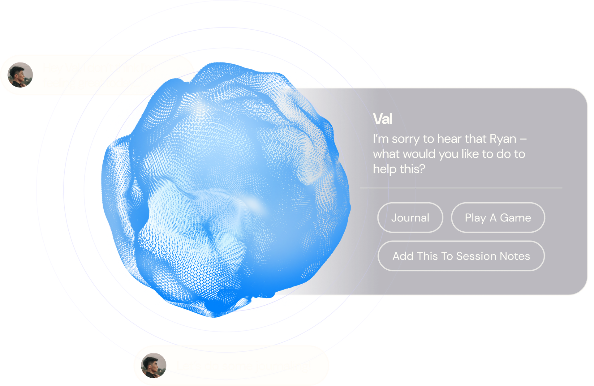 A blue sphere with buttons on it is on a white background.