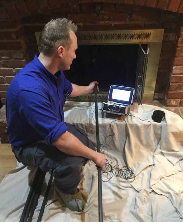 level 2 chimney inspection by Worcester Brick & Chimney in Worcester, MA
