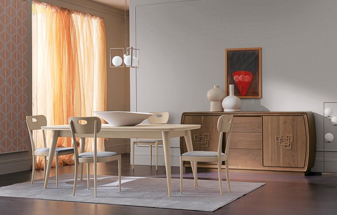 sala da pranzo in legno