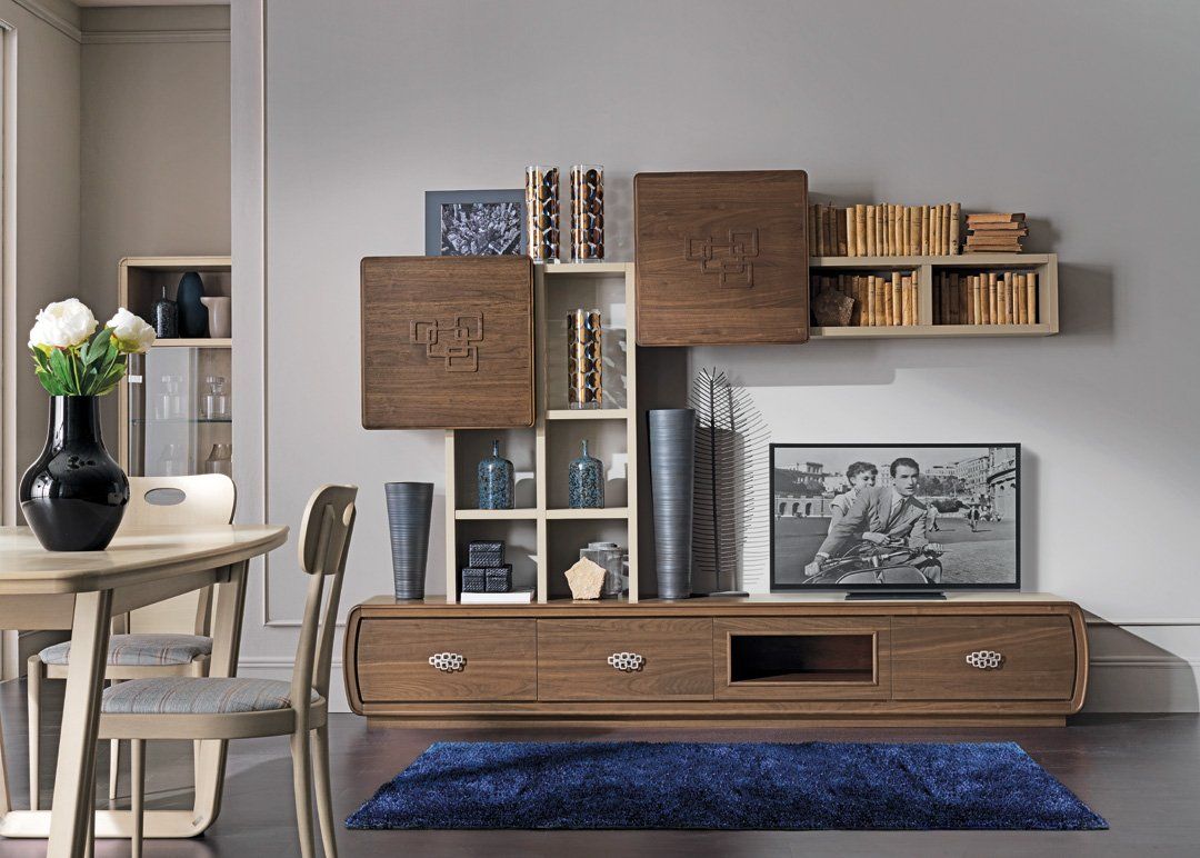 mobile in legno per zona giorno moderna