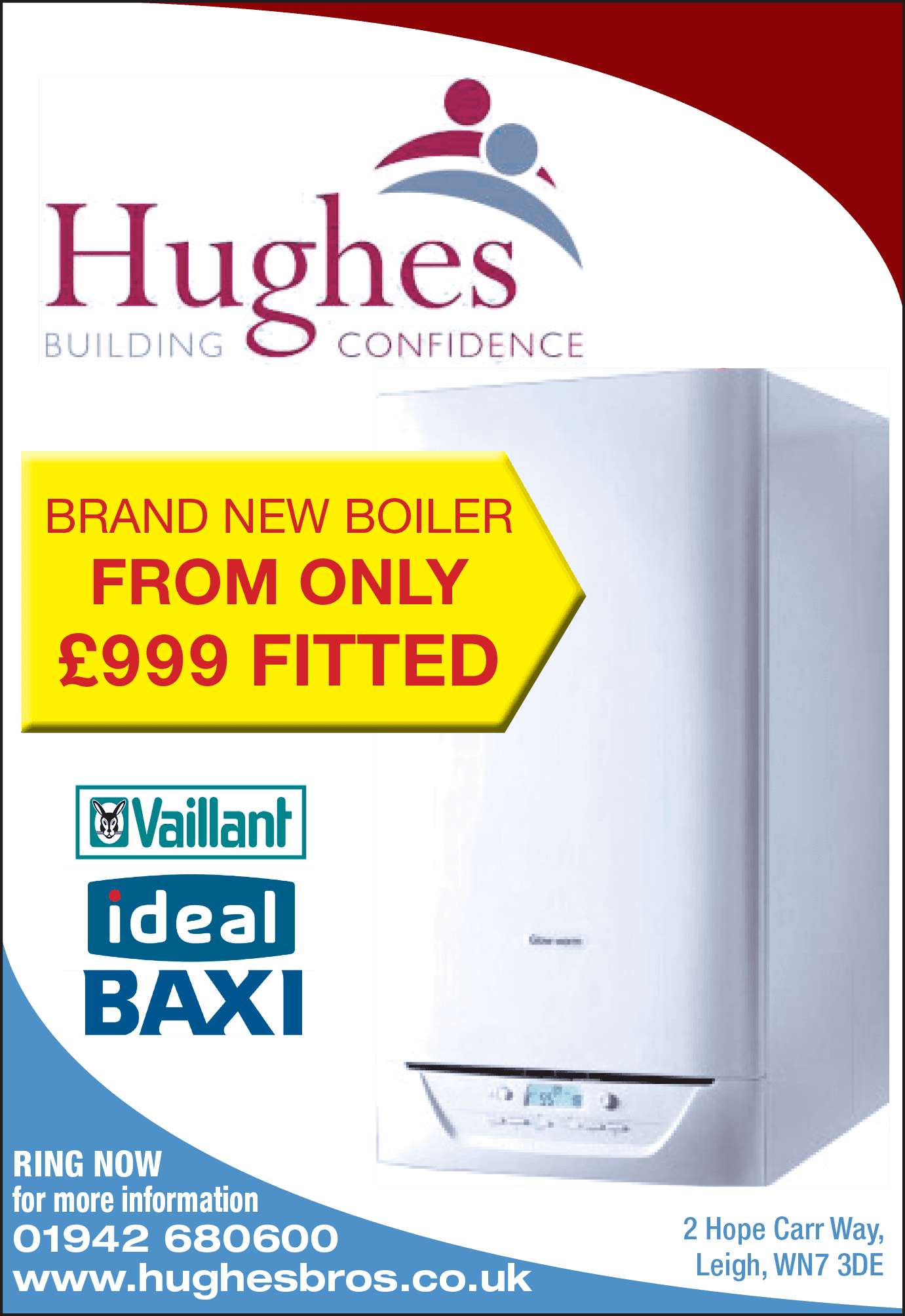 Hughes Brand New Boiler at reasonable price