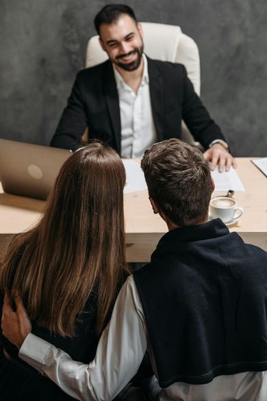 Financial Advisor meeting with clients