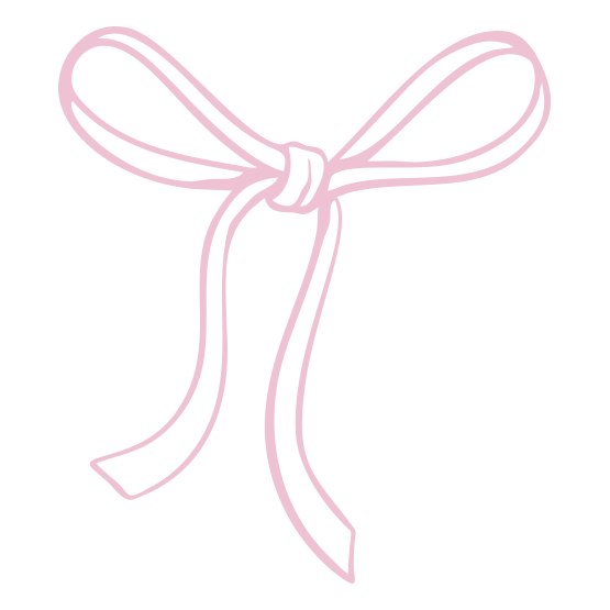 Pink ribbon bow.