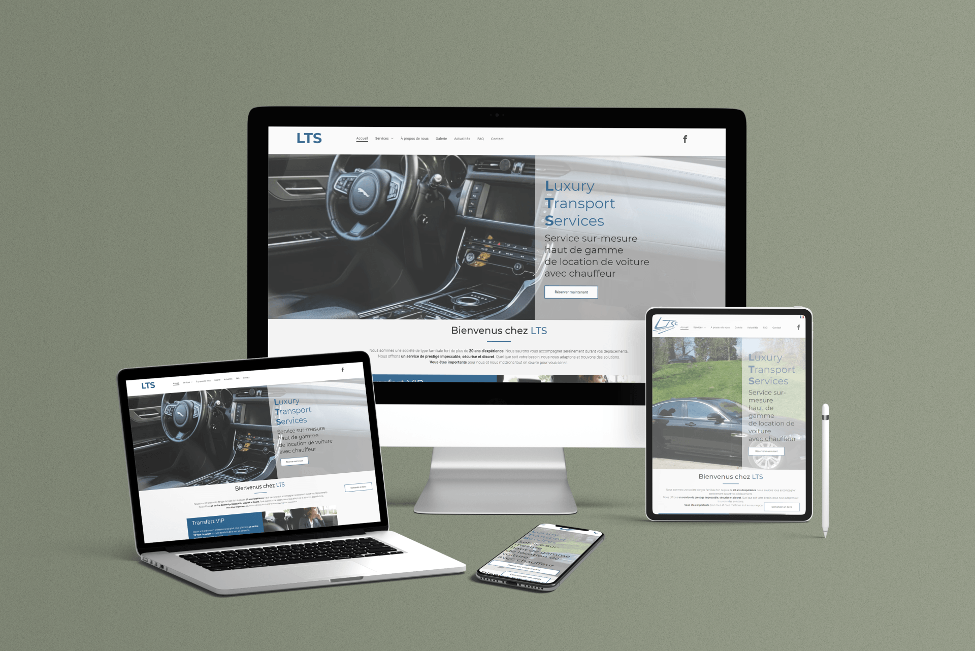 VERSUS Communication site internet Luxury Transport Service Bruxelles