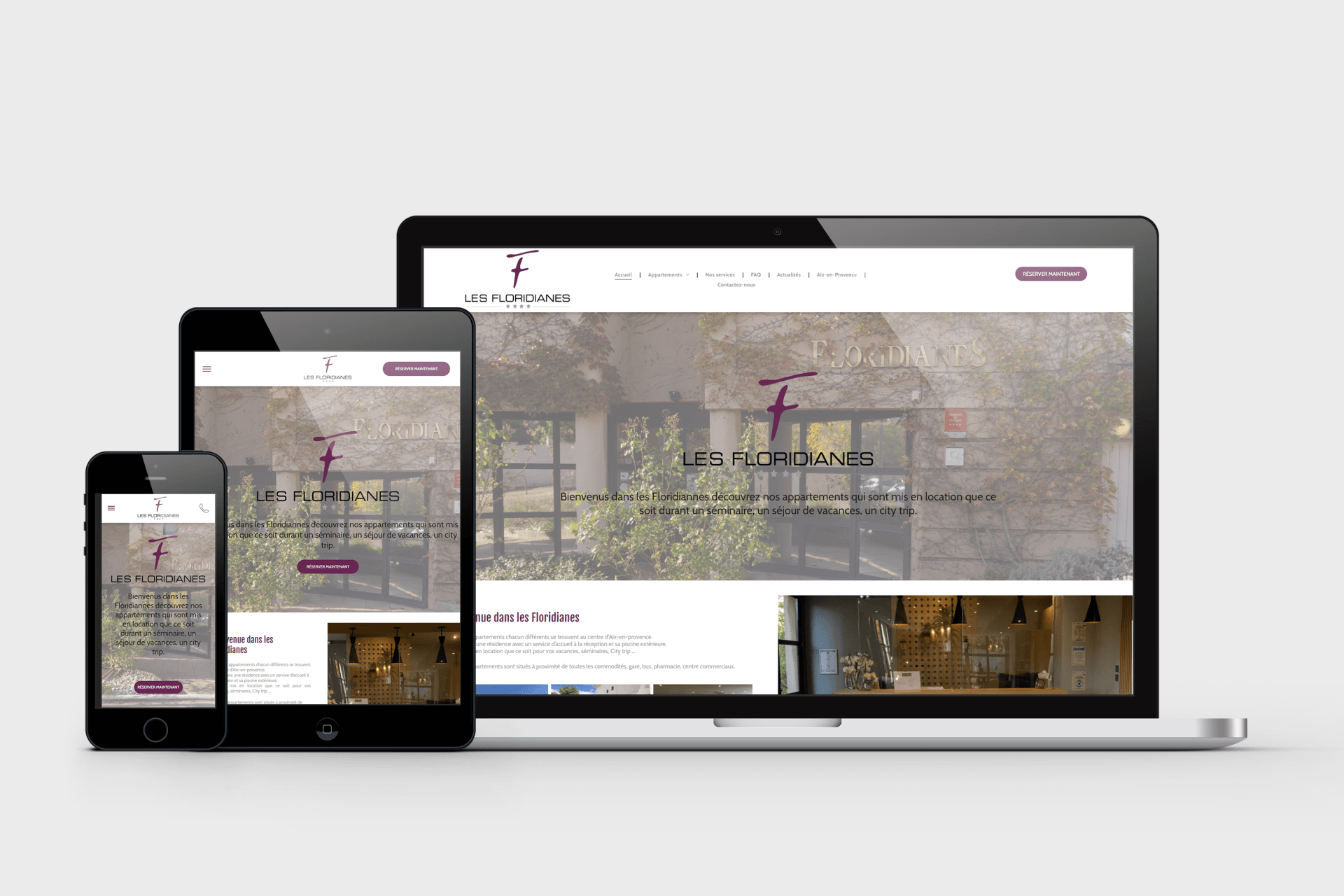 VERSUS Communication site internet les Floridianes Aix-en-Provence
