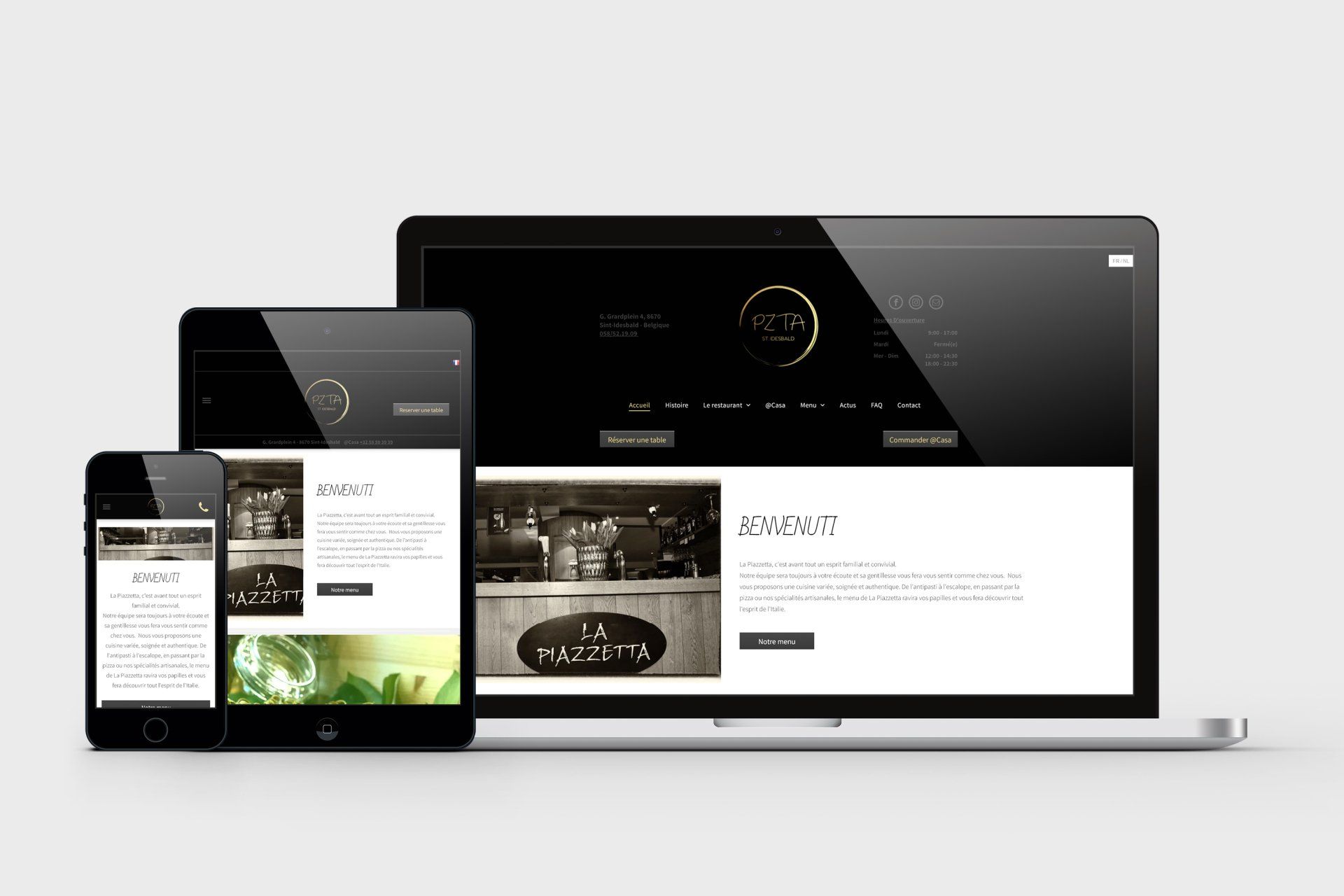 VERSUS Communication site internet La Piazzetta Sint-Idesbald